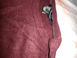 Striped Maroon Sweater Light Winter