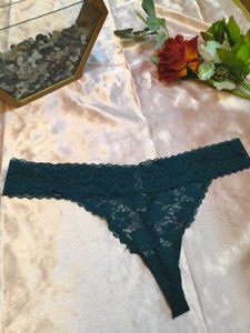 Teal Lace Thong