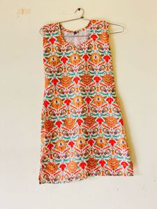 Patterned Sleeveless Dress