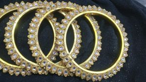 Gold-toned Bangle Set