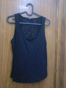 Black Mesh Tank Top