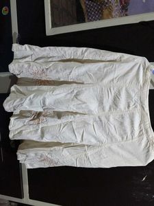 White Embroidered Skirt