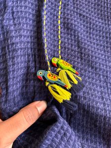 Parrot Navy Blue Top