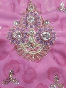 Royal Pink Chamki Saree