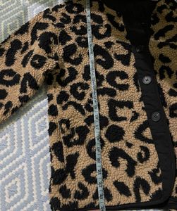 Leopard Print Fleece Jacket