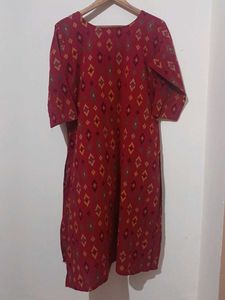 Red Diamond Print Tunic