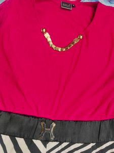 Chic Pink &amp; Striped Dress