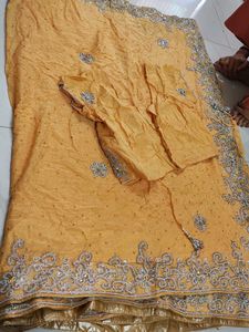 Elegant Embellished Saree With Stiched  Blouse
