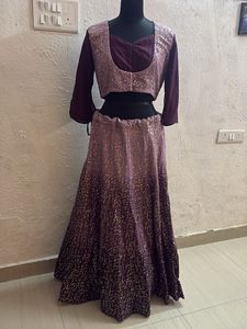 Plus size Classy ombre  Purple  Lehenga Set