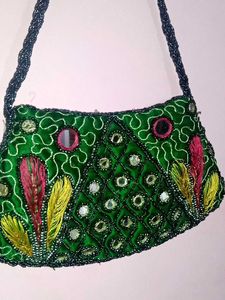Fancy Pouch with Mirror & Thread Work ✨