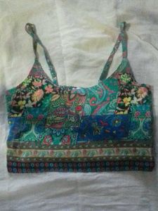 Floral Patchwork Crop Top