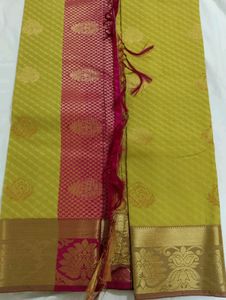 New Half &amp; Half Pattu Saree Without Blouse (Un Used)
