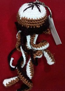 Handmade Crochet Jellyfish Keychain