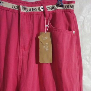 Hot Pink Wide-Leg Pants