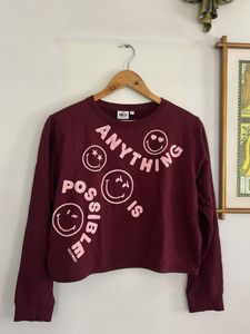 Maroon Graphic Sweatshirt