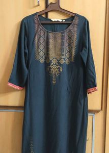 Elegant Blue Printed Kurta
