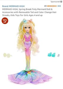 Colorful Hair Fashion Doll
