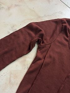 Burgundy Long Sleeve Top