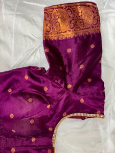 Purple Readymade Saree Blouse