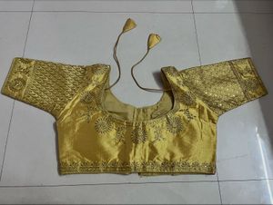 Elegant Gold Embroidered Blouse