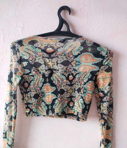 Patterned Crop Top