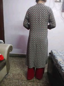 Red Kurta Palazzo Set with Shrug