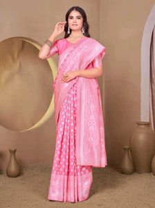 Pink Banarasi Saree