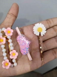Cute Hair Clips And Earring