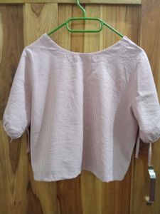 Striped Tie Sleeve Top