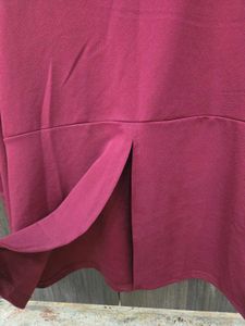 Burgundy Long Sleeve Top And trousers