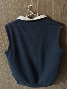 Navy Zip-Up Vest
