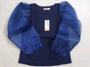 Organza Sleeves Top Large(Bust 34)