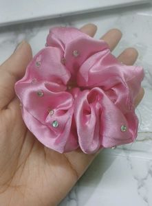Embellished Satin Scrunchies