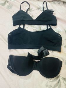 H&M Black Bra Set