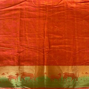 Blouse Piece Deer Print Border