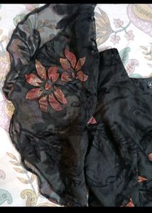 Black Gown With Butterfly Sleeves