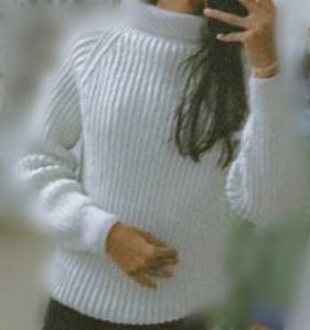 White Turtleneck Knit Sweater
