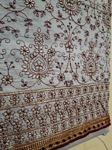 Unstiched Party Wear Chanderi Suit