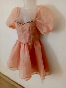 PEACH PRINCESS SHORT DRESS
