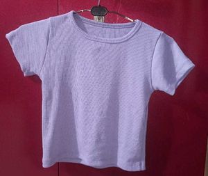 Lilac Ribbed Crop Top