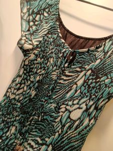 Patterned Teal Top