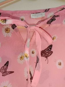 Pink Butterfly Fashionable Top