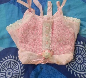 Party Wear Baby Pink Frock