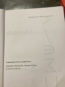 Methods Of Real Analysis By Richard R Goldberg