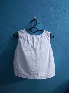 White Sleeveless Top
