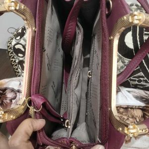 Stylish Maroon Handbag