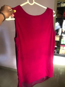 Sleeveless Maroon Velvet Top