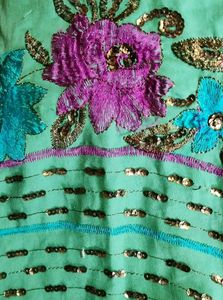 💝 GREEN COLOR HAND🤚 STITCHEING TOP