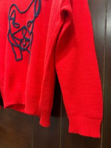 Red Graphic Pullover