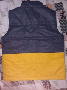 Navy &amp; Yellow Puffer Vest